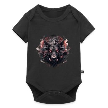 Mecha Animal : tigre, loup, renard, dinosaure, - Body à manches courtes Premium Bébé - noir - Devant