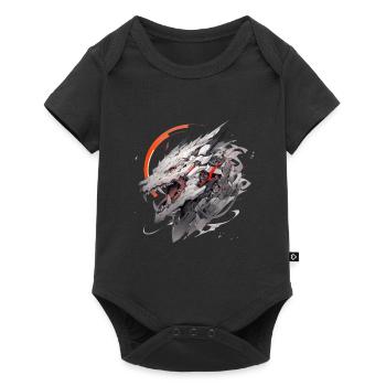 Mecha Animal : tigre, loup, renard, dinosaure, - Body à manches courtes Premium Bébé - noir - Devant