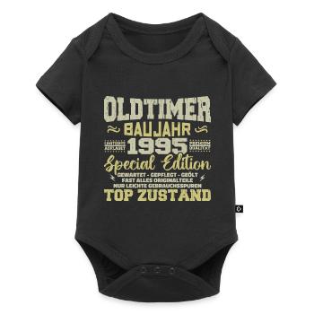 Born in 1995 Retro Birthday Vintage - Baby Premium short-sleeve bodysuit - black - Front