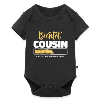 soon cousin please wait - Baby Premium short-sleeve bodysuit - black - Front