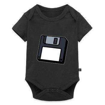 Diskette Retro Symbol Computer - Baby Premium Kurzarmbody - Schwarz - Vorne