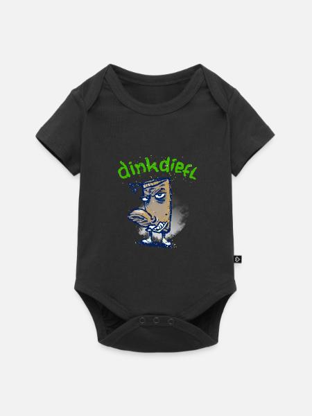 Dinkdiefl - Baby Premium Kurzarmbody - Schwarz