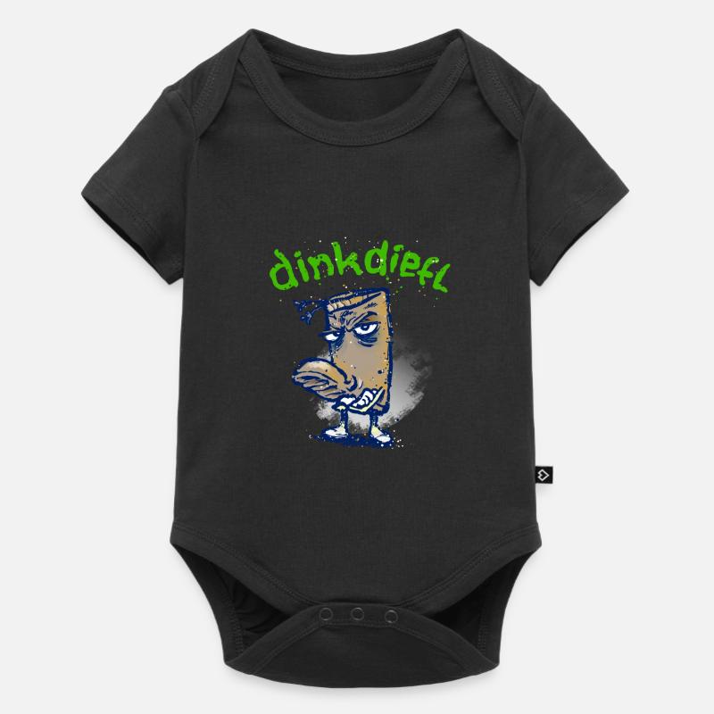 Dinkdiefl - Baby Premium Kurzarmbody - Schwarz