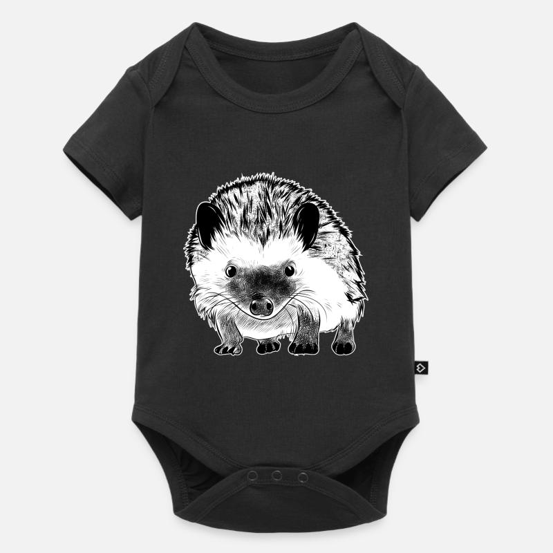 Igel Waldtier - Baby Premium Kurzarmbody - Schwarz