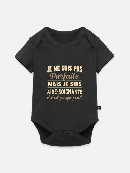 je suis aide-soignante t-shirt aide soignante - Body à manches courtes Premium Bébé - noir