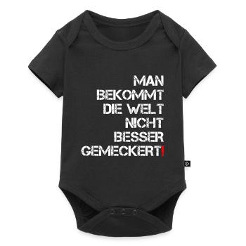 World Better Dissent Funny Saying Naughty Gift - Baby Premium short-sleeve bodysuit - black - Front