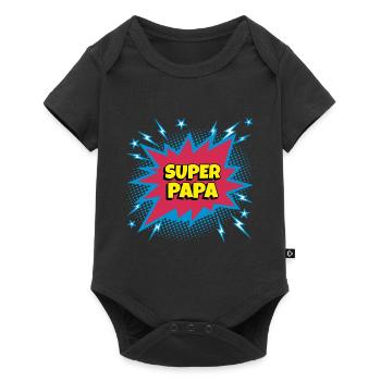 Super Dad (superhero) - Baby Premium short-sleeve bodysuit - black - Front