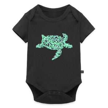 turquoise turtle - Baby Premium short-sleeve bodysuit - black - Front
