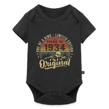 Born 1934 Original Retro Vintage Birthday 1934 - Baby Premium short-sleeve bodysuit - black - Front