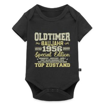 Jahrgang 1956 geboren Retro Geburtstag Vintage - Baby Premium Kurzarmbody - Schwarz - Vorne