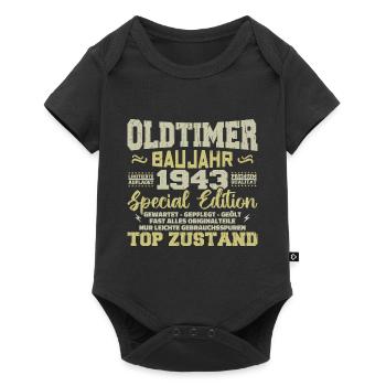 Jahrgang 1943 geboren Retro Geburtstag Vintage - Baby Premium Kurzarmbody - Schwarz - Vorne