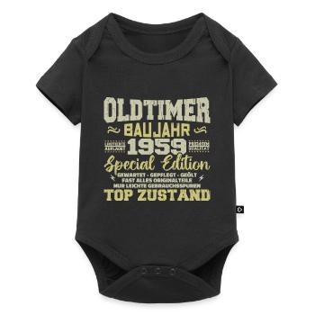 Jahrgang 1959 geboren Retro Geburtstag Vintage - Baby Premium Kurzarmbody - Schwarz - Vorne