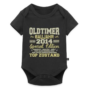 Millésime 2014 Né Rétro Anniversaire Millésime - Body à manches courtes Premium Bébé - noir - Devant