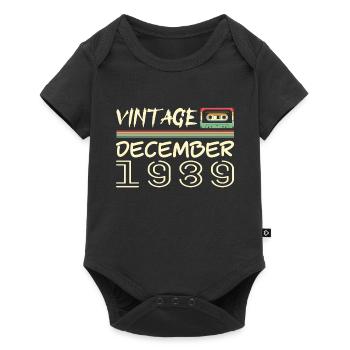 1989 Dezember 1989 Jubiläum Dezember 1989 - Baby Premium Kurzarmbody - Schwarz - Vorne