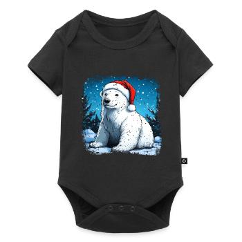 Père Noël Ours polaire - Body à manches courtes Premium Bébé - noir - Devant