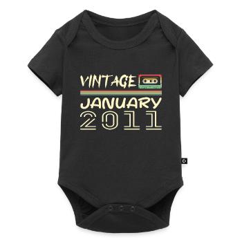 Vintage January 2011 - Birthday January 2011 - Baby Premium short-sleeve bodysuit - black - Front