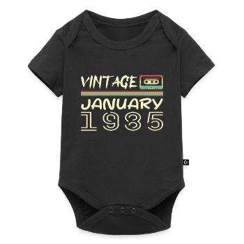 Vintage Janvier 1985 - Anniversaire Janvier 1985 - Body à manches courtes Premium Bébé - noir - Devant