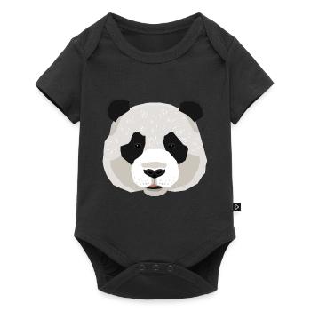 Panda panda bear - Baby Premium short-sleeve bodysuit - black - Front