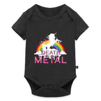 Idée cadeau de musique de licorne Death Metal - Body à manches courtes Premium Bébé - noir - Devant