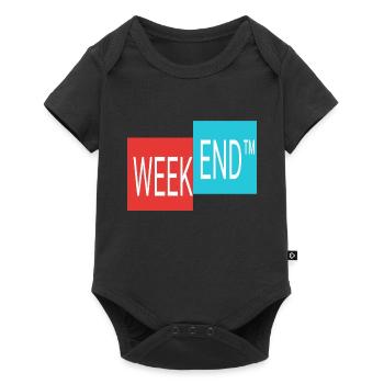 Weekend enfin week-end - Body à manches courtes Premium Bébé - noir - Devant