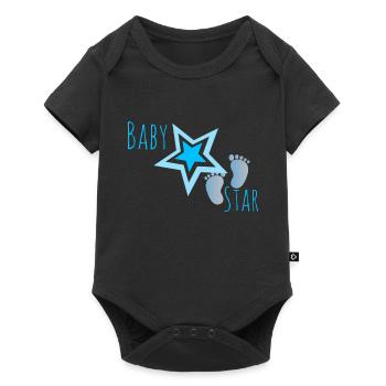 baby star garcon - Body à manches courtes Premium Bébé - noir - Devant