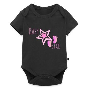 baby star fille - Body à manches courtes Premium Bébé - noir - Devant