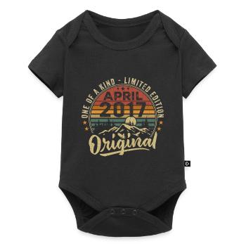 April 2017 Vintage Birthday Gift 2017 - Baby Premium short-sleeve bodysuit - black - Front