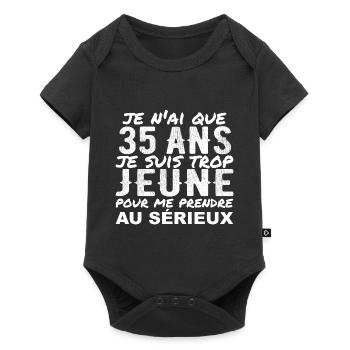 J'ai 35 ans | Humour Cadeau D'anniversaire 35 ans - Body à manches courtes Premium Bébé - noir - Devant