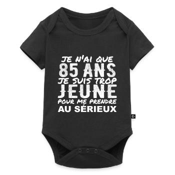J'ai 85 ans | Humour Cadeau D'anniversaire 85 ans - Body à manches courtes Premium Bébé - noir - Devant