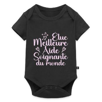 Voted Best Caregiver in the World - Baby Premium short-sleeve bodysuit - black - Front