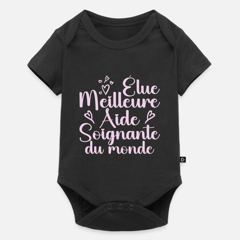 Élue Meilleure Aide Soignante Du Monde - Body à manches courtes Premium Bébé - noir