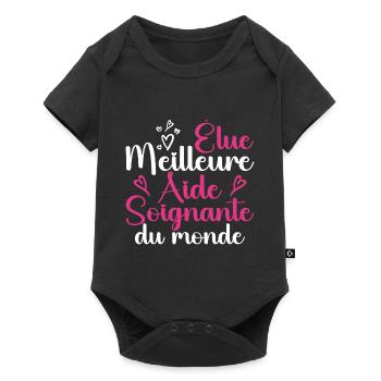 Voted Best Caregiver in the World - Baby Premium short-sleeve bodysuit - black - Front