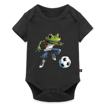 Football des grenouilles - Body à manches courtes Premium Bébé - noir - Devant