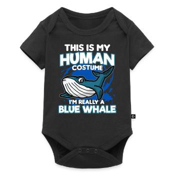 blue whale - Baby Premium short-sleeve bodysuit - black - Front
