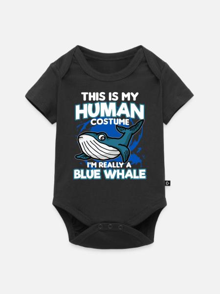 Blauwal - Baby Premium Kurzarmbody - Schwarz