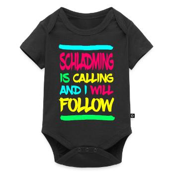 Schladming Skiurlaub - Baby Premium Kurzarmbody - Schwarz - Vorne