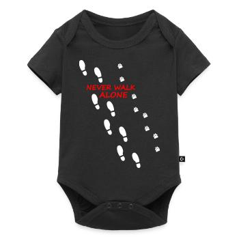 Never Walk Alone Dog Hund - Baby Premium short-sleeve bodysuit - black - Front