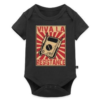 Electronique Multimètre Viva La Résistance Proverbes - Body à manches courtes Premium Bébé - noir - Devant