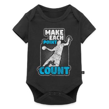 Main de handball - Body à manches courtes Premium Bébé - noir - Devant