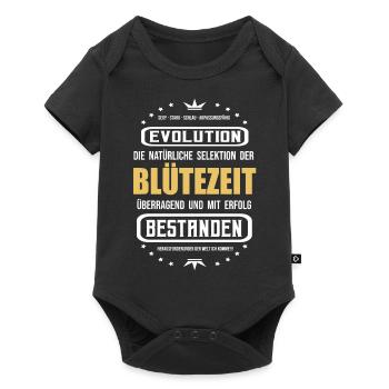 Blütezeit mit Erfolg bestanden T-Shirt - Baby Premium Kurzarmbody - Schwarz - Vorne