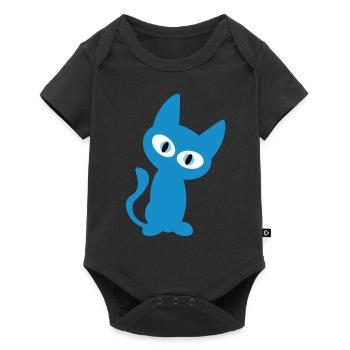 Blue Cat Design for the Kitten Fan - Baby Premium short-sleeve bodysuit - black - Front