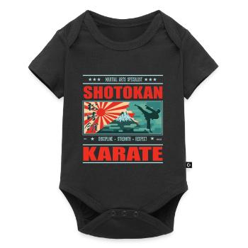 Shotokan Karate Do Shirt & Hoodie pour d. Karateka - Body à manches courtes Premium Bébé - noir - Devant