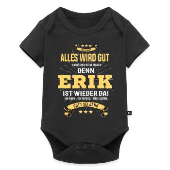 everything will be fine because Erik Is There T-Shirt - Baby Premium short-sleeve bodysuit - black - Front
