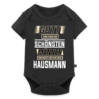 Hausmann, einer der schönsten Männer der Welt - Baby Premium Kurzarmbody - Schwarz - Vorne