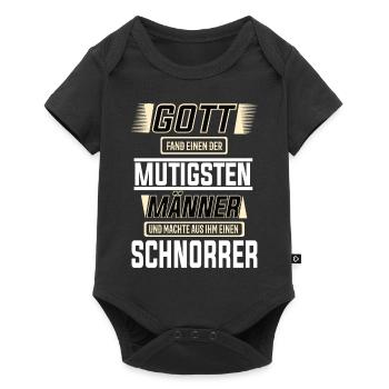 Schnorrer, einer der mutigsten Männer der Welt - Baby Premium Kurzarmbody - Schwarz - Vorne