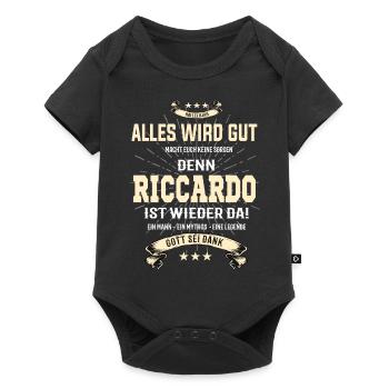 alles wird gut denn Riccardo Ist da T-Shirt - Baby Premium Kurzarmbody - Schwarz - Vorne