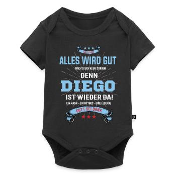 alles wird gut denn Diego Ist da T-Shirt - Baby Premium Kurzarmbody - Schwarz - Vorne