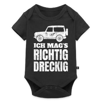 Ich Mag's Richtig Dreckig Geländewagen Offroader - Baby Premium Kurzarmbody - Schwarz - Vorne