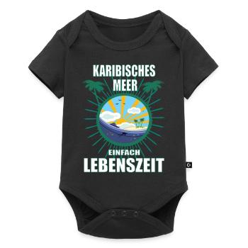 Karibisches Meer - einfach Lebenszeit - Baby Premium Kurzarmbody - Schwarz - Vorne