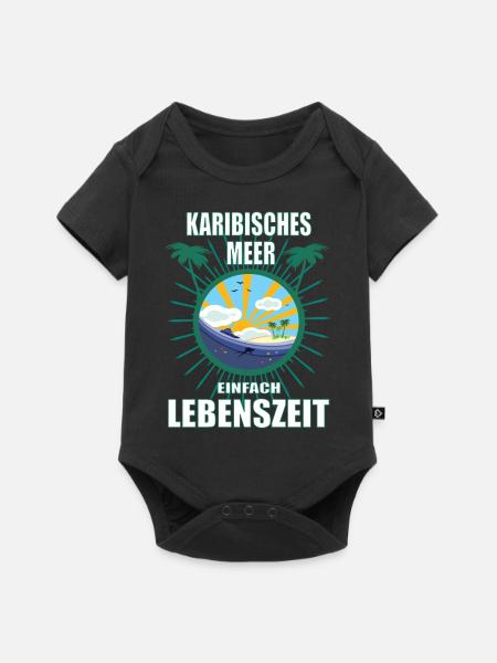Karibisches Meer - einfach Lebenszeit - Baby Premium Kurzarmbody - Schwarz